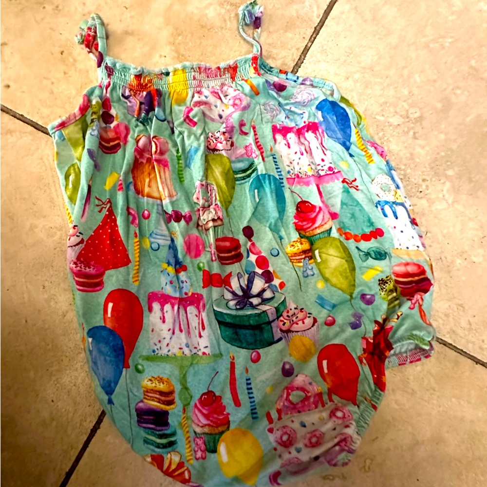 Posh Peanut Birthday bubble romper
